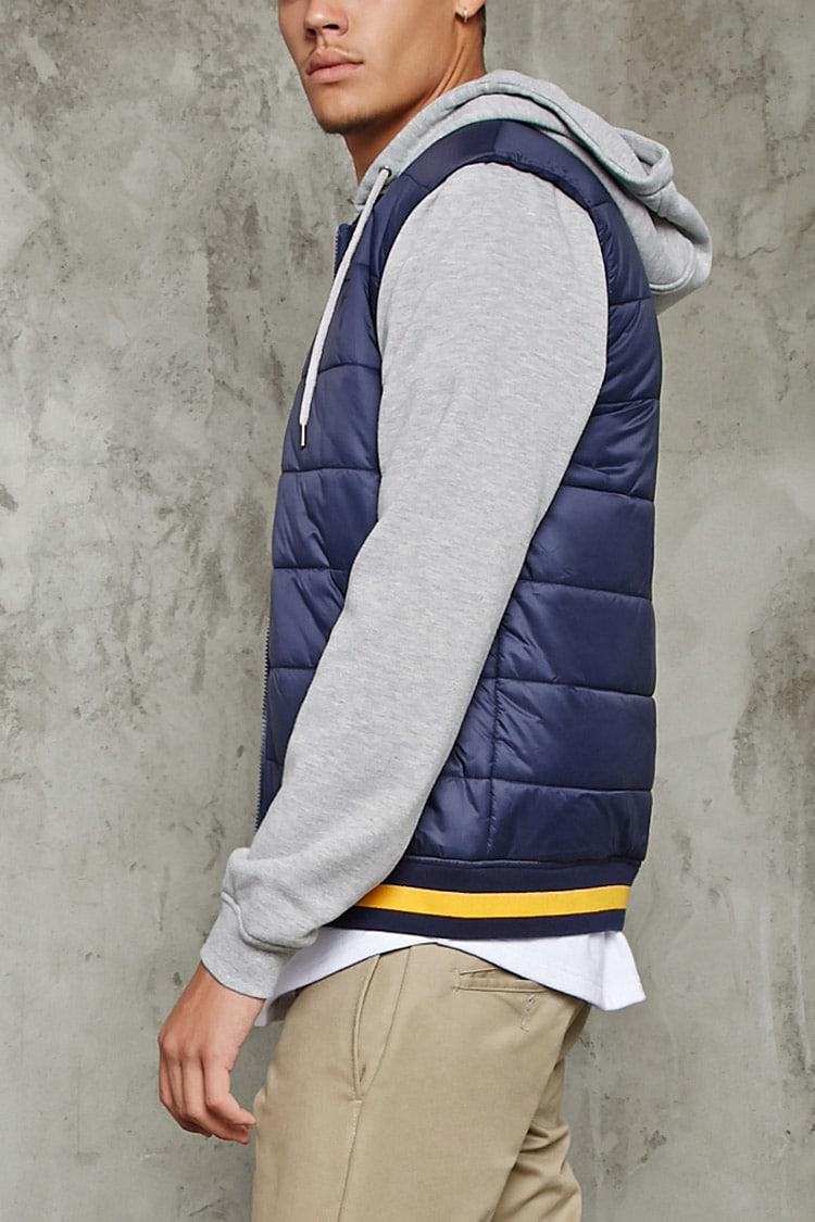 Forever 21 Synthetic Puffer Vest Hoodie 