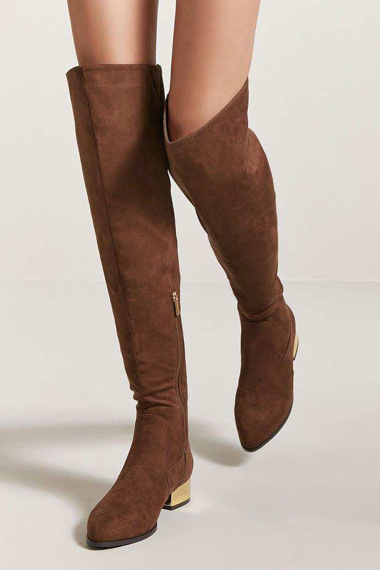 faux suede over the knee boots forever 21