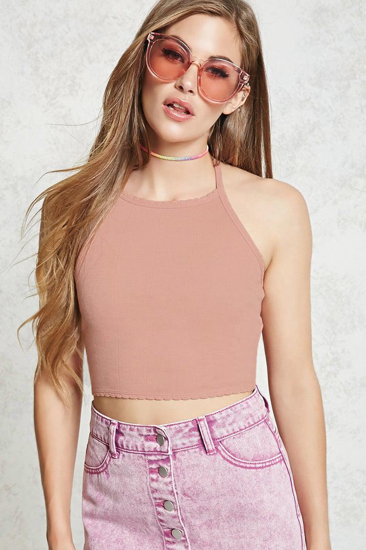 forever 21 pink crop top