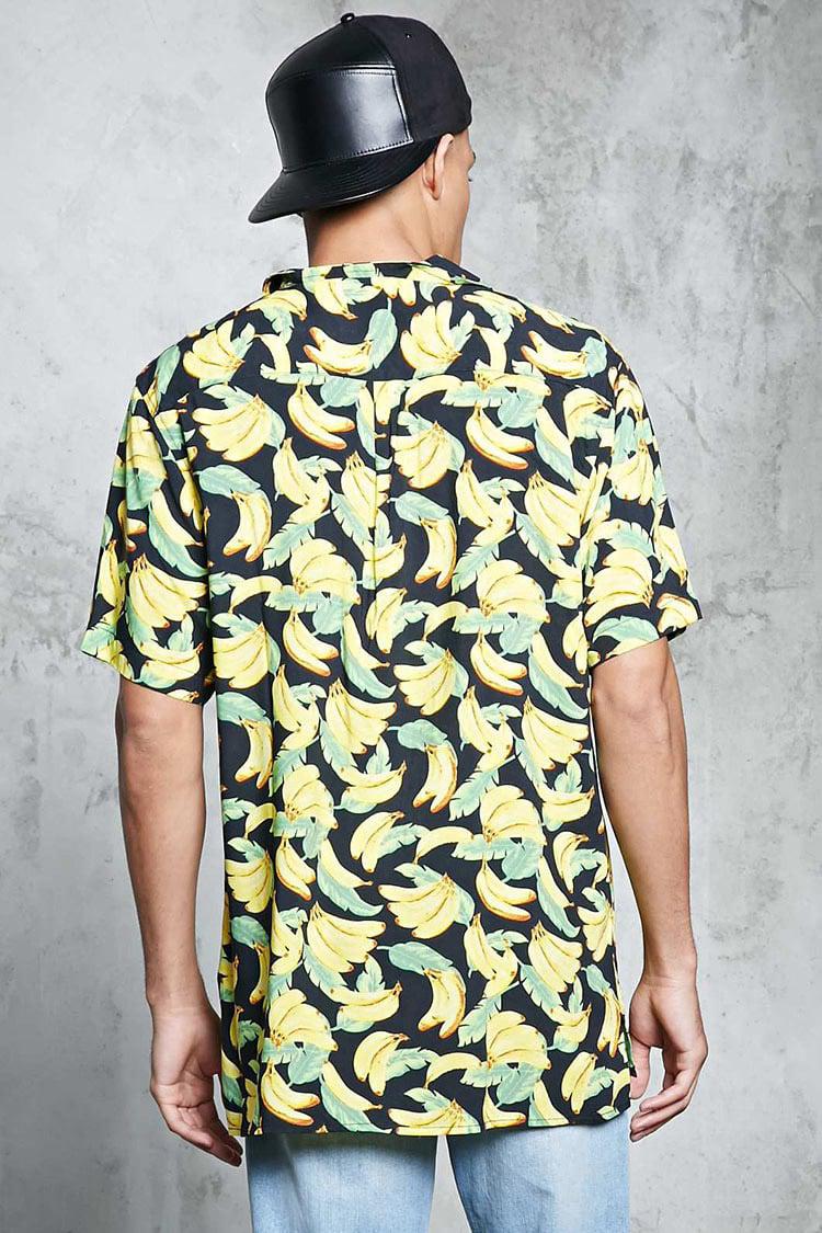 banana print hawaiian shirt