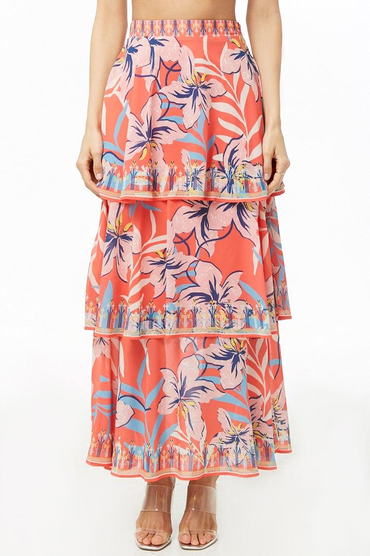 forever 21 tiered maxi skirt