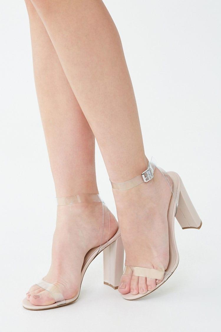 translucent block heels