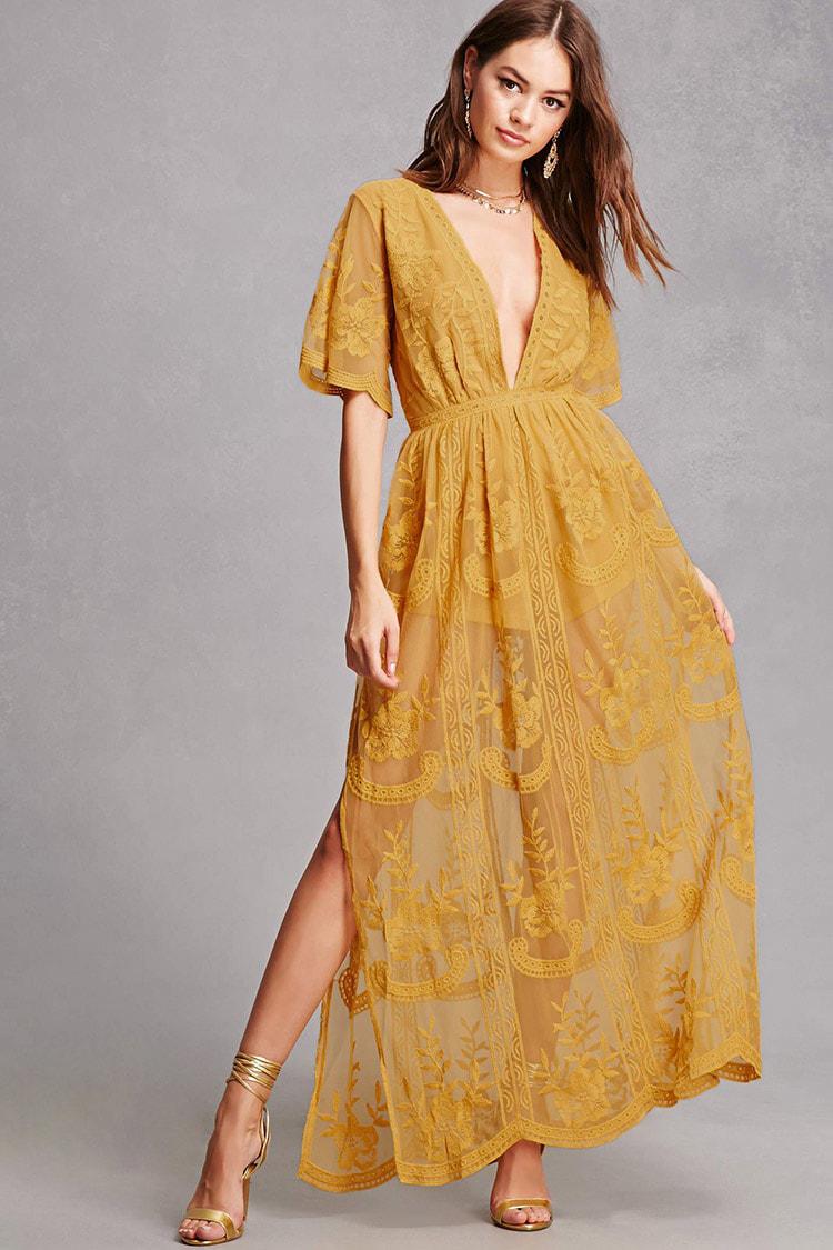 Forever 21 Honey Punch Lace Maxi Dress | Lyst