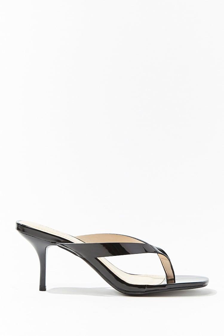 black thong heels