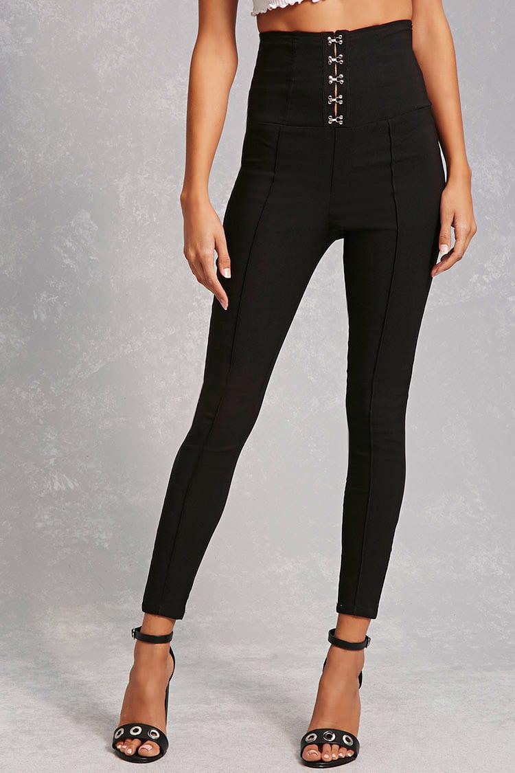 Synthetic Corset High-waist Pants 