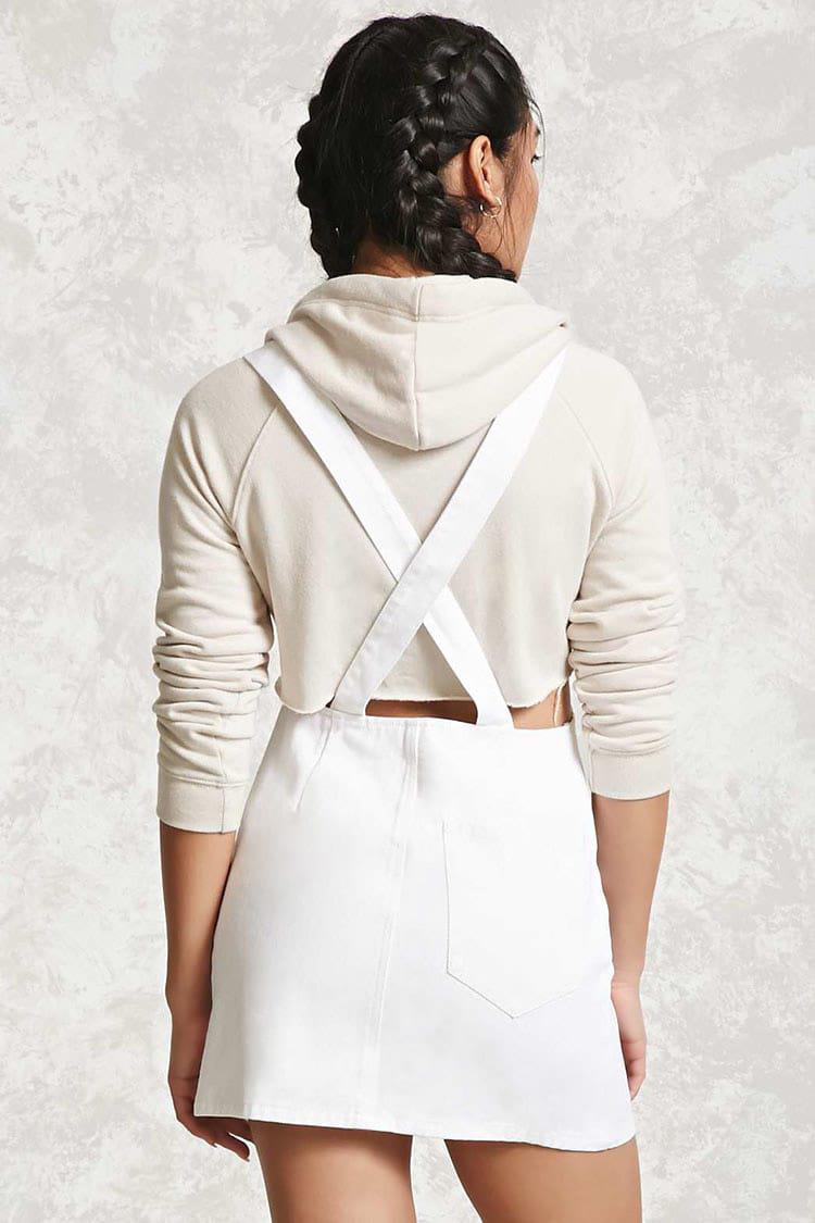 overall dress with zipper