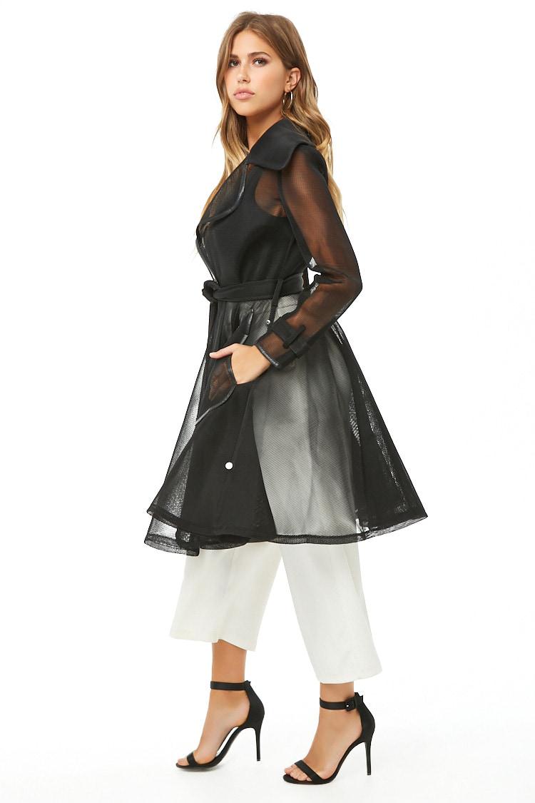 mesh trench coat