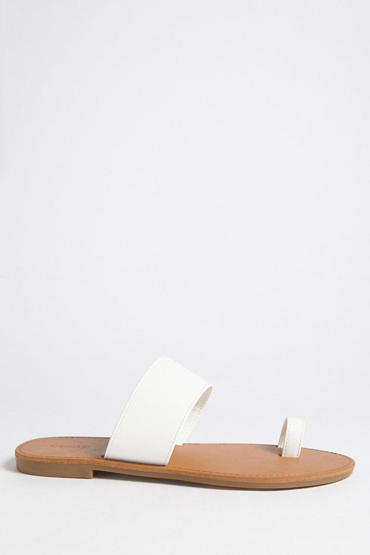 faux leather sandals forever 21