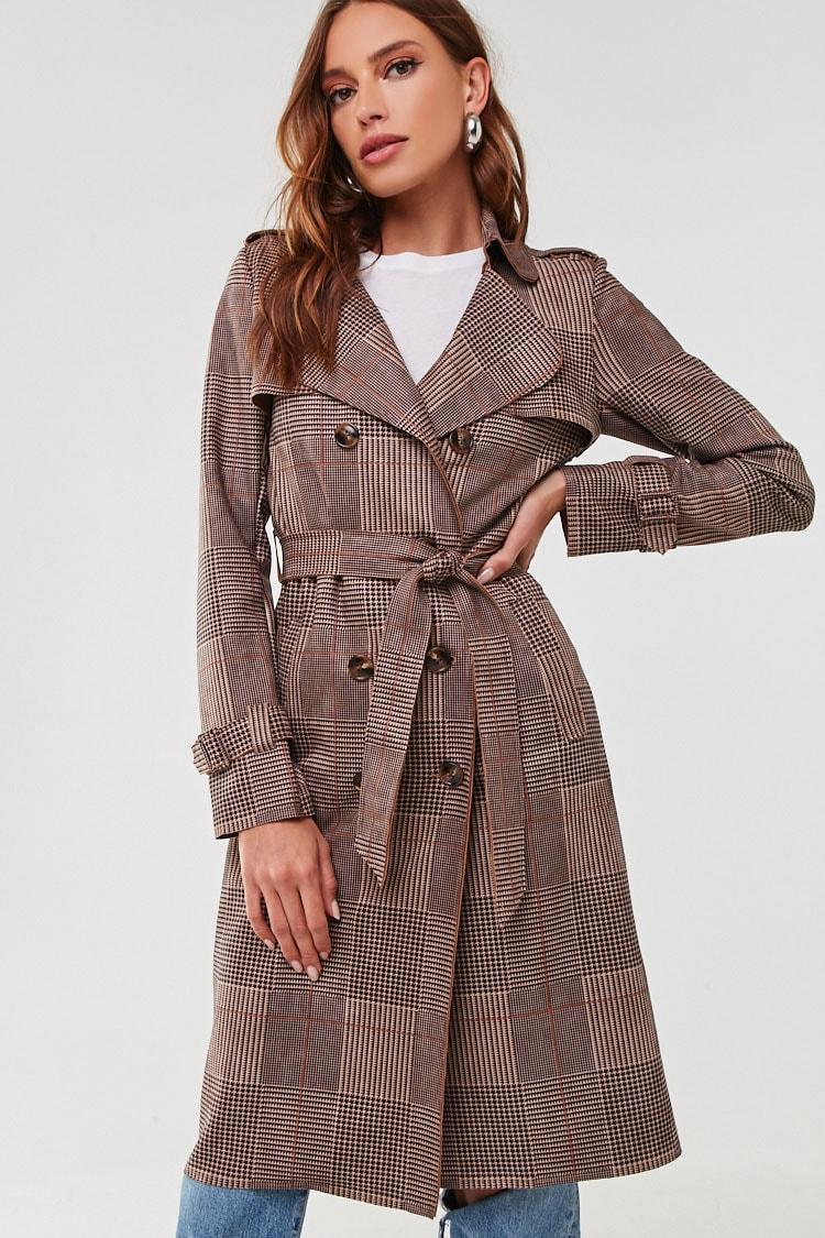 black faux suede trench coat