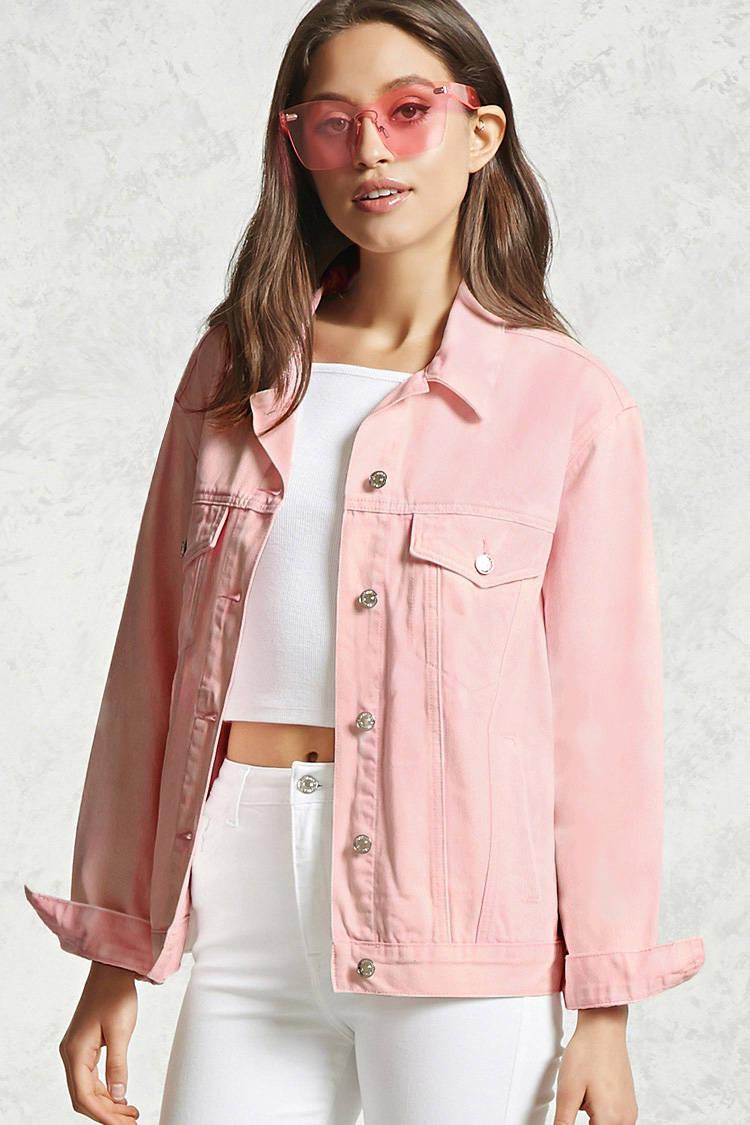 forever 21 pink denim jacket