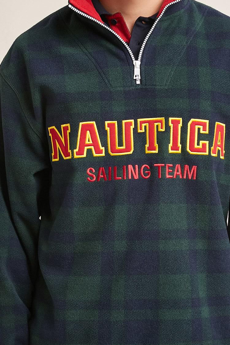 Forever 21 Nautica Sailing Team Fleece Pullover in Navy/Green (Blue) for  Men - Lyst