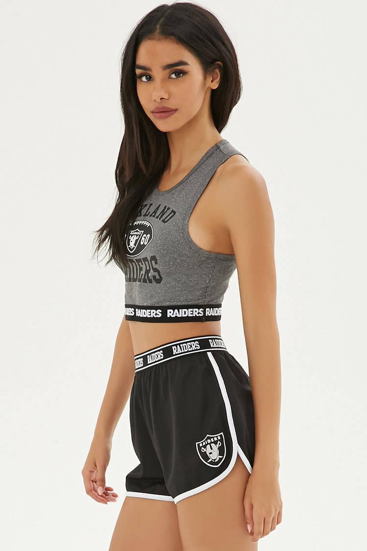 raiders crop top hoodie