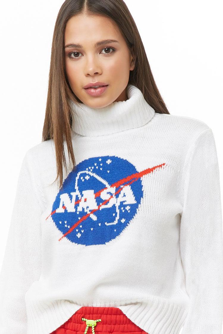 Forever 21 Synthetic Nasa Graphic Sweater in White/Blue (White) - Lyst