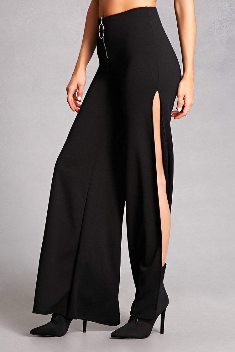 leg slit pants