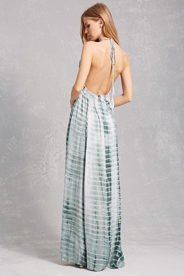 Forever 21 Tie-dye Halter Maxi Dress in 