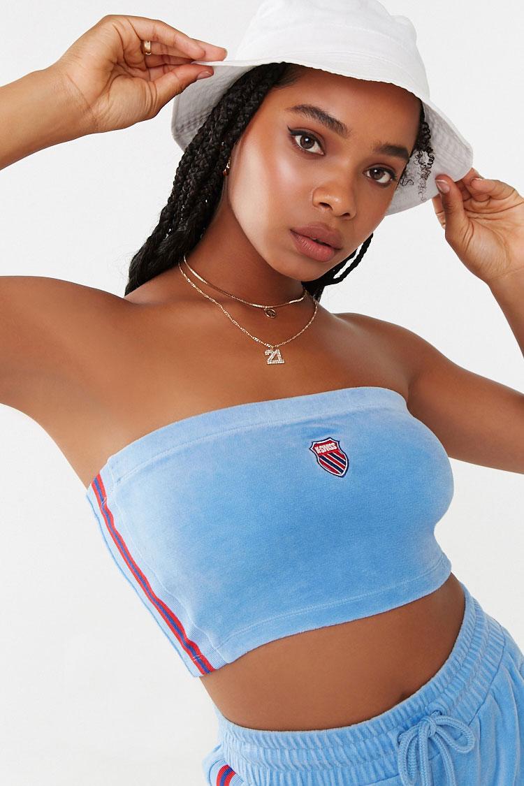 blue tube top forever 21