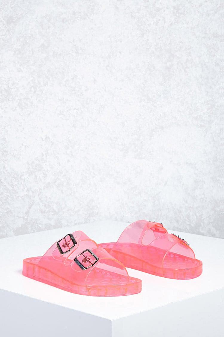 hot pink jelly slides