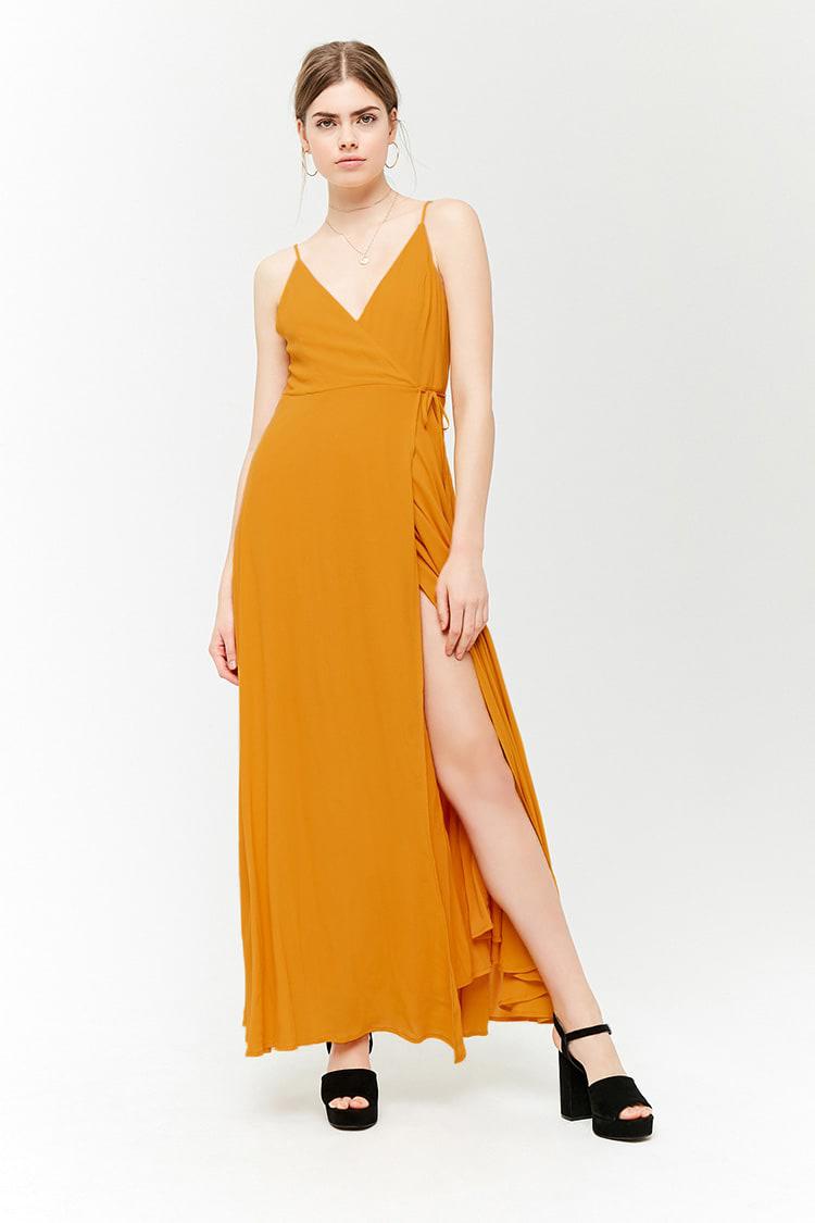 forever 21 orange maxi dress