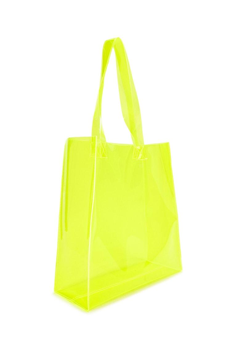 neon green transparent bag