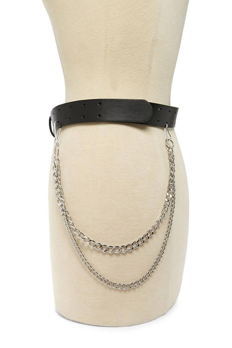 leather chain belt
