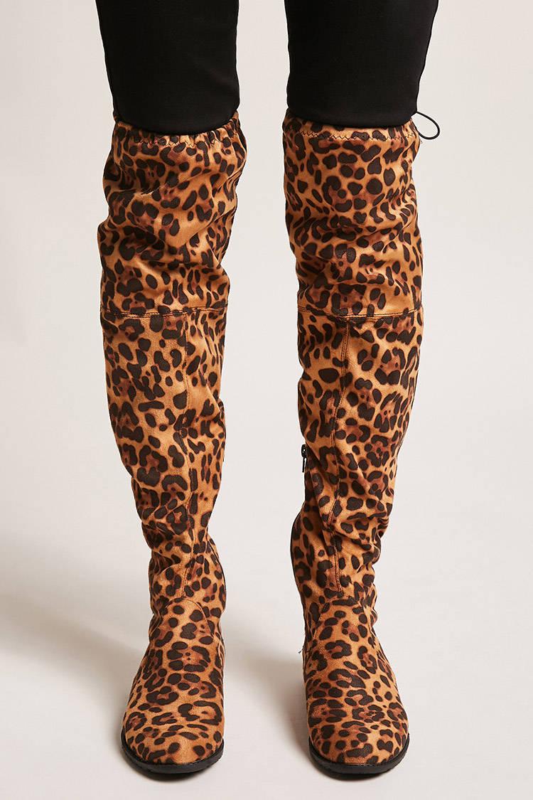 forever 21 leopard boots