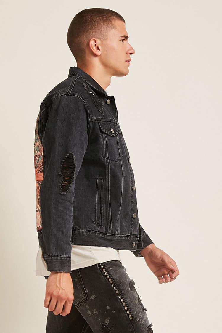 Alphonse Mucha Graphic Denim Jacket 