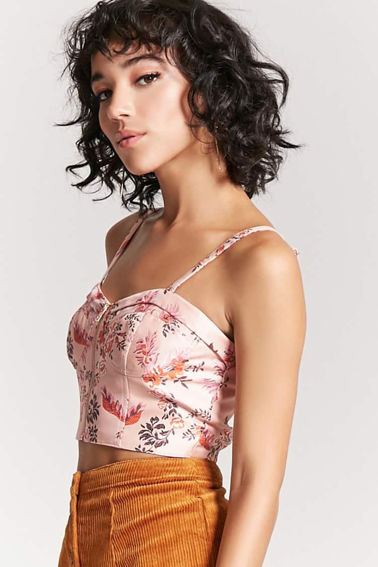 zip up bustier top