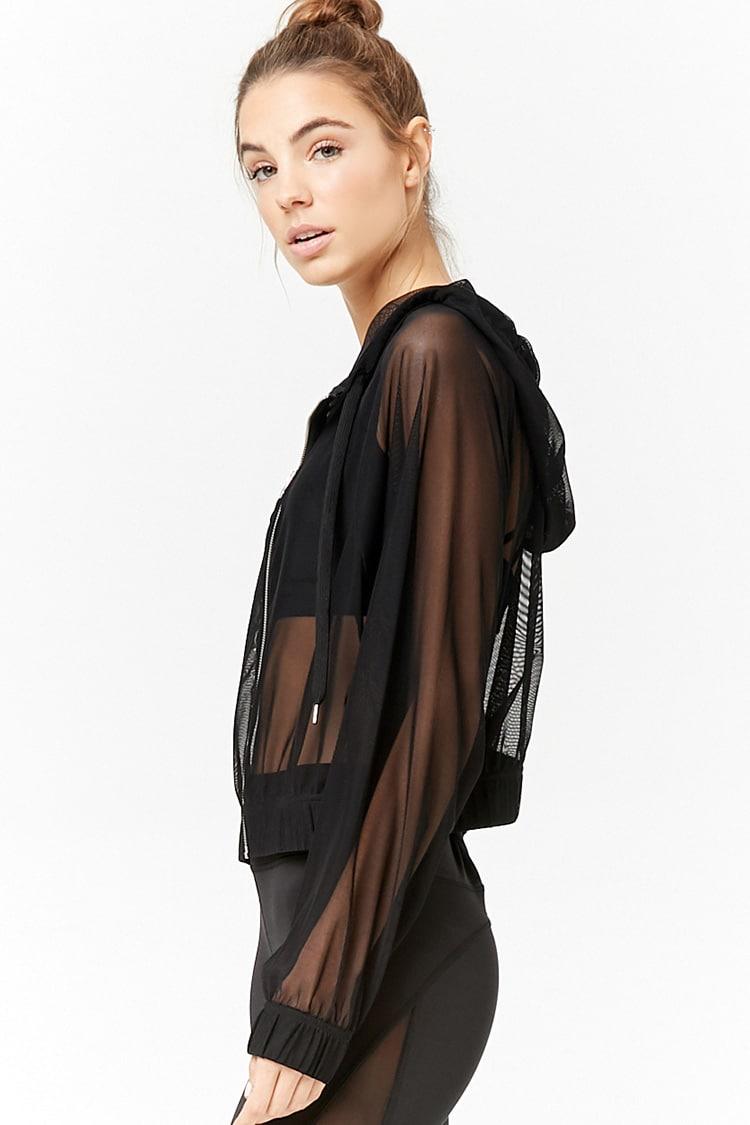 sheer black hoodie