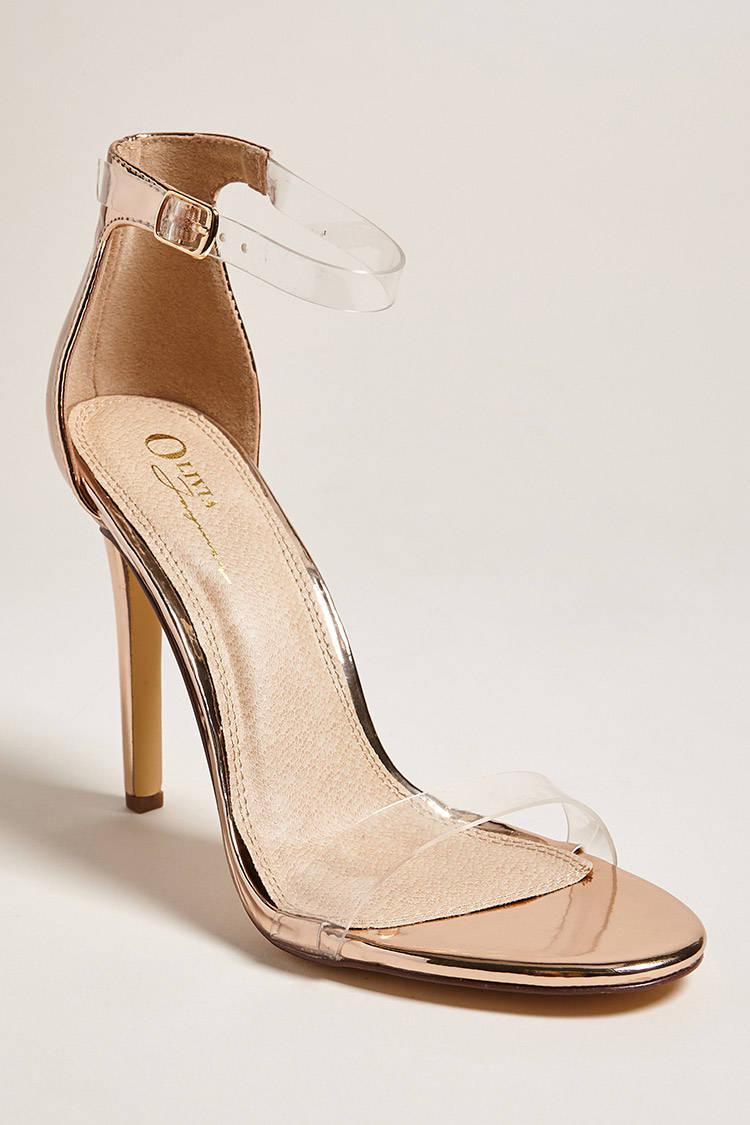 translucent strap heels