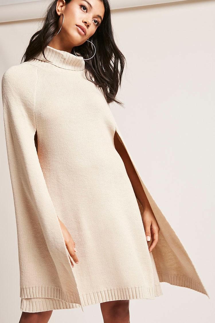 cape sweater dress