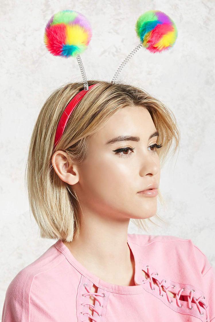 Forever 21 Colorful Faux Fur Headband in Pink Lyst