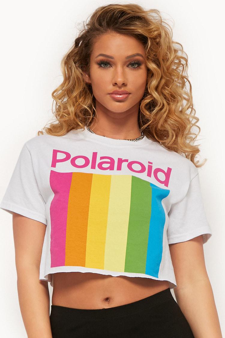 polaroid shirt crop top