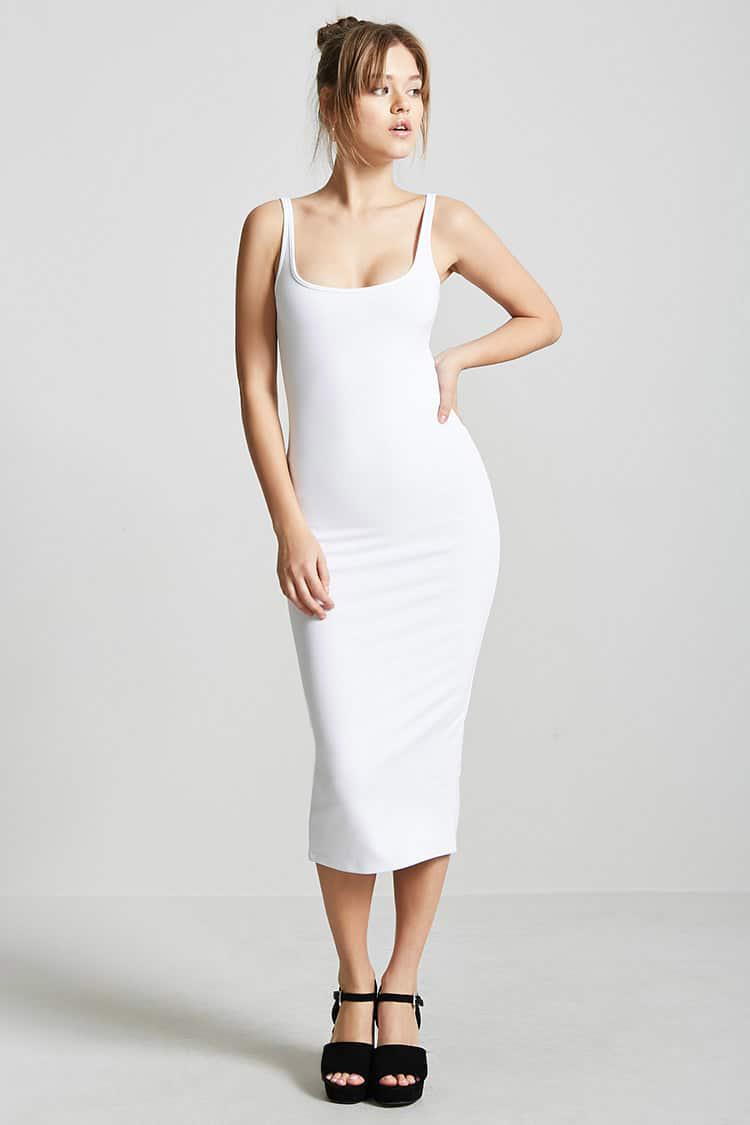 f21 white dress