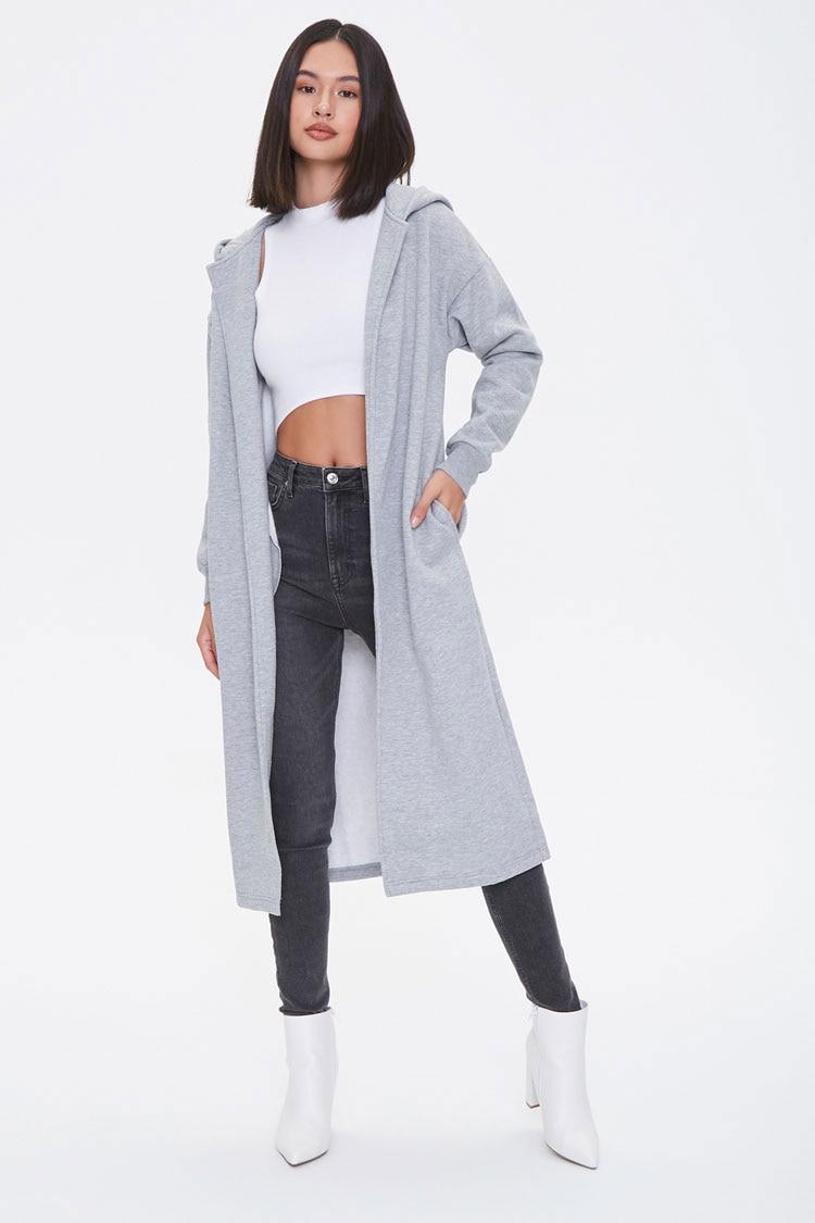 hooded duster jacket