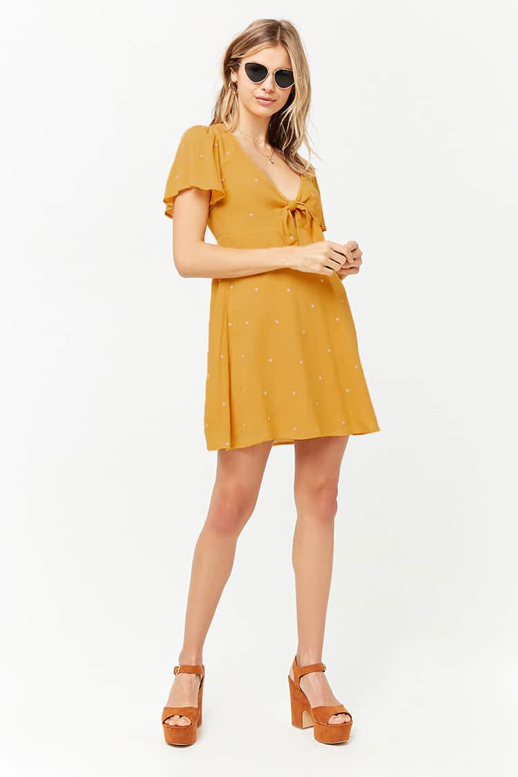 forever 21 tie front dress