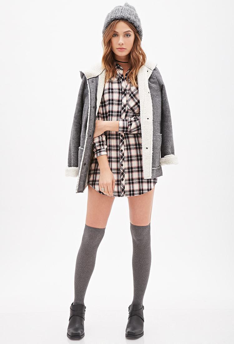 flannel dress forever 21