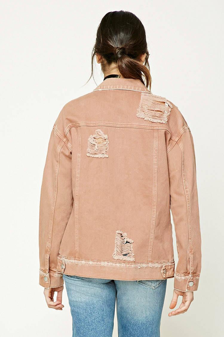 mauve denim jacket