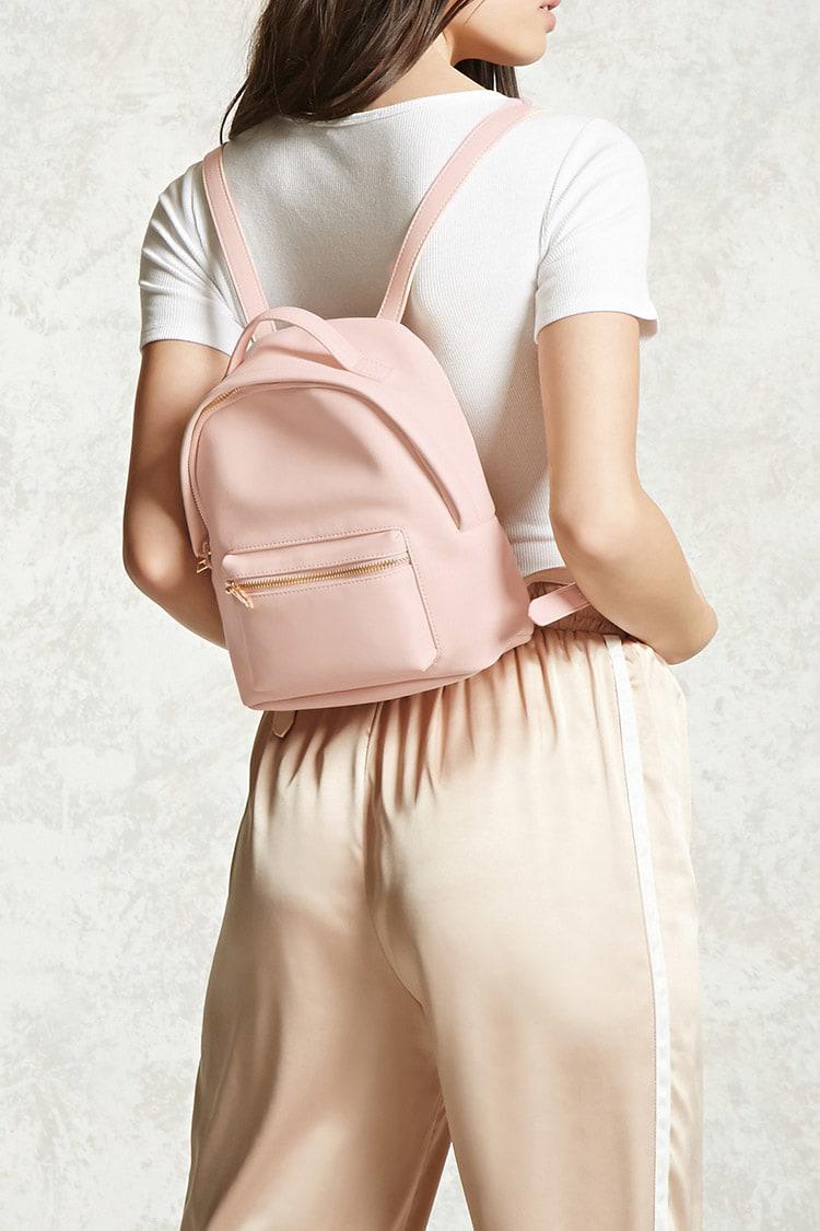blush pink mini backpack