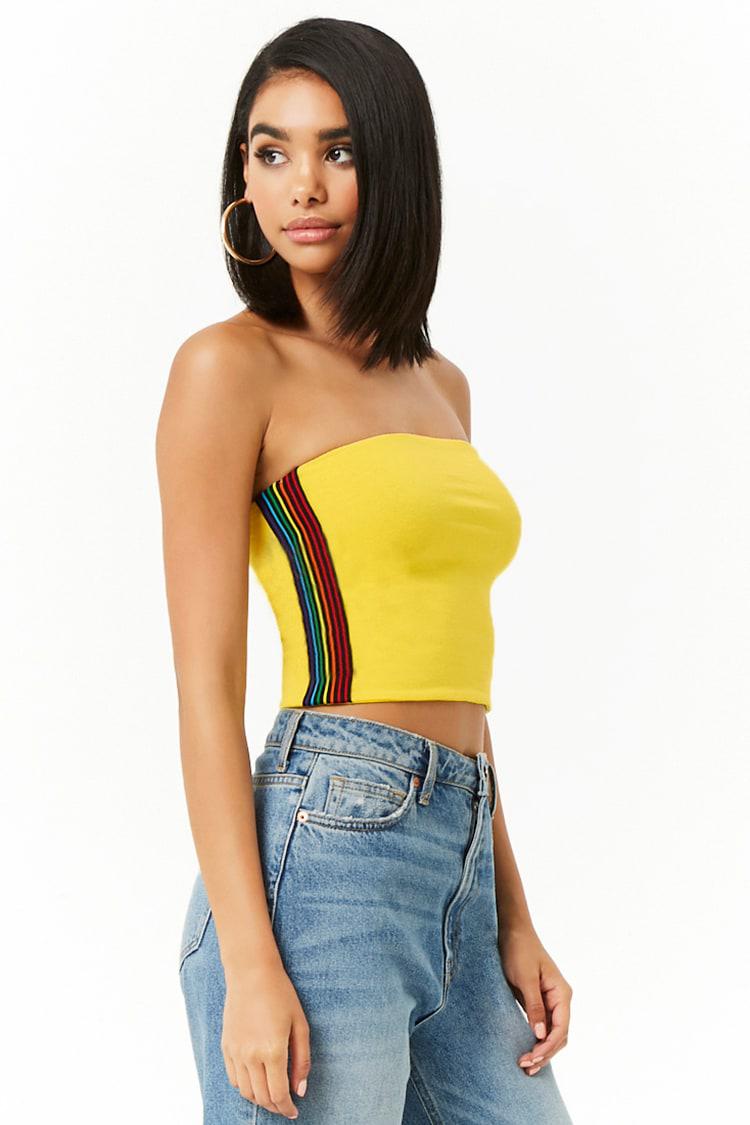 rainbow tube top forever 21
