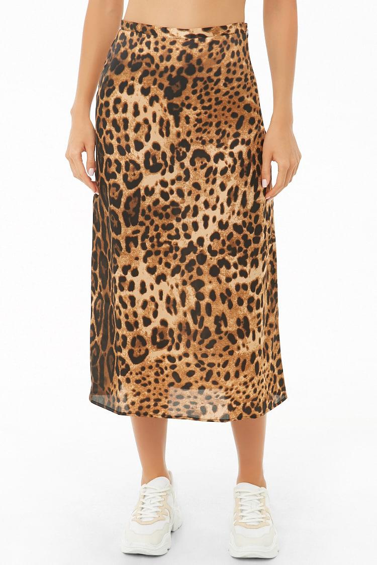 foreva young leopard print skirt