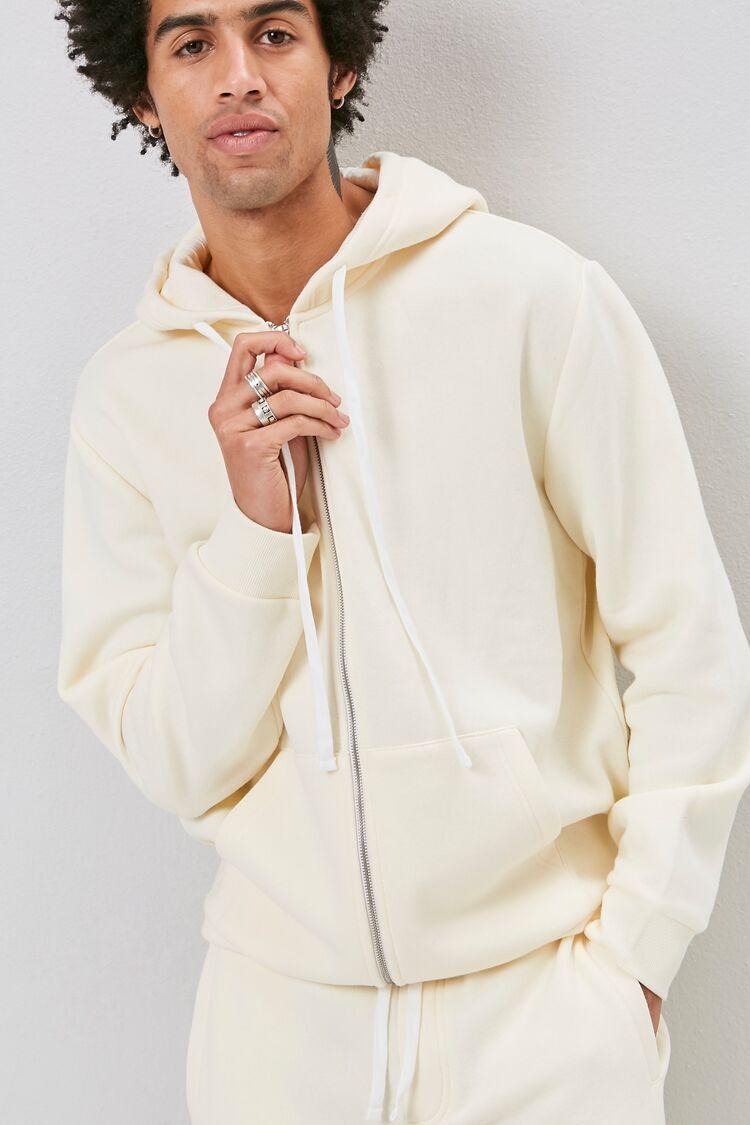 cream zip up fleece