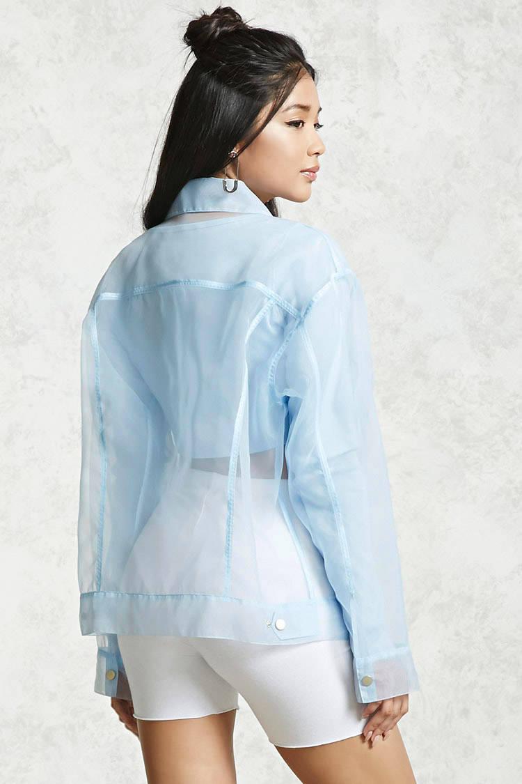Sheer bomber top jacket forever 21