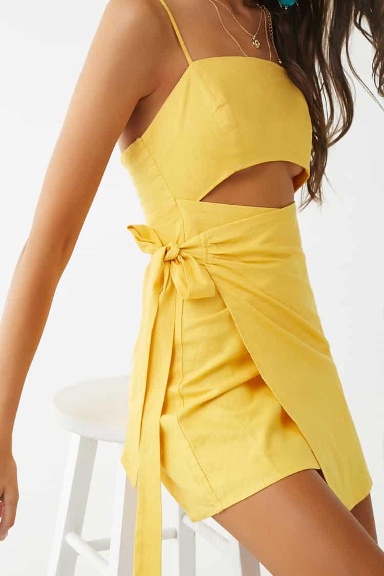 yellow cutout dress