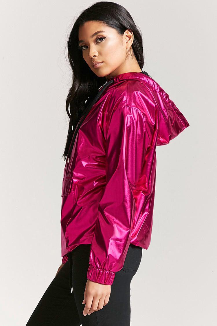 hot pink metallic jacket