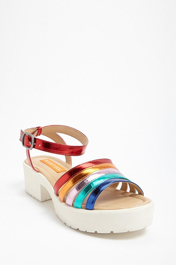 rocket dog rainbow flip flops