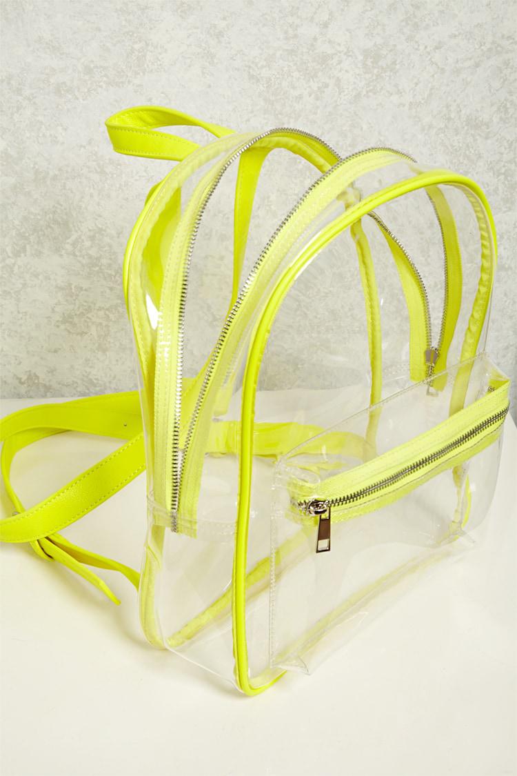 clear yellow backpack