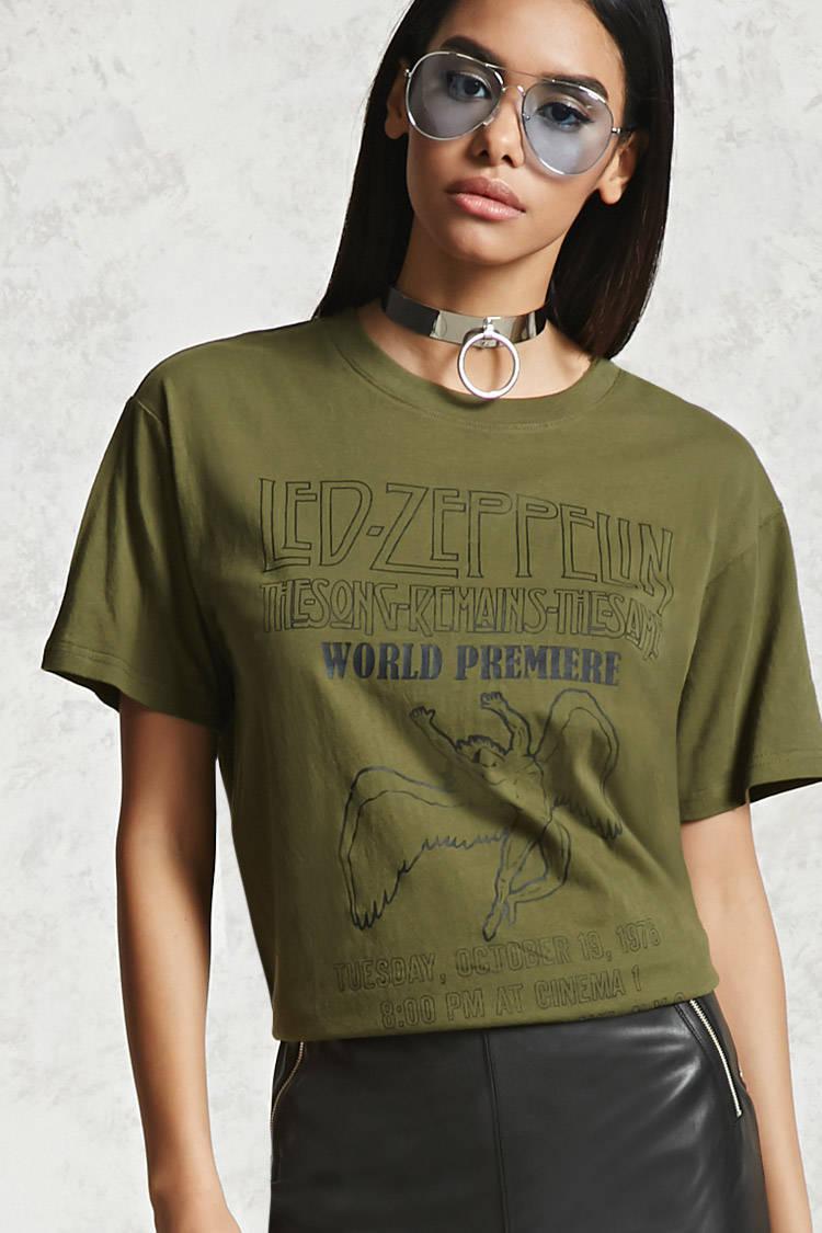led zeppelin crop top forever 21