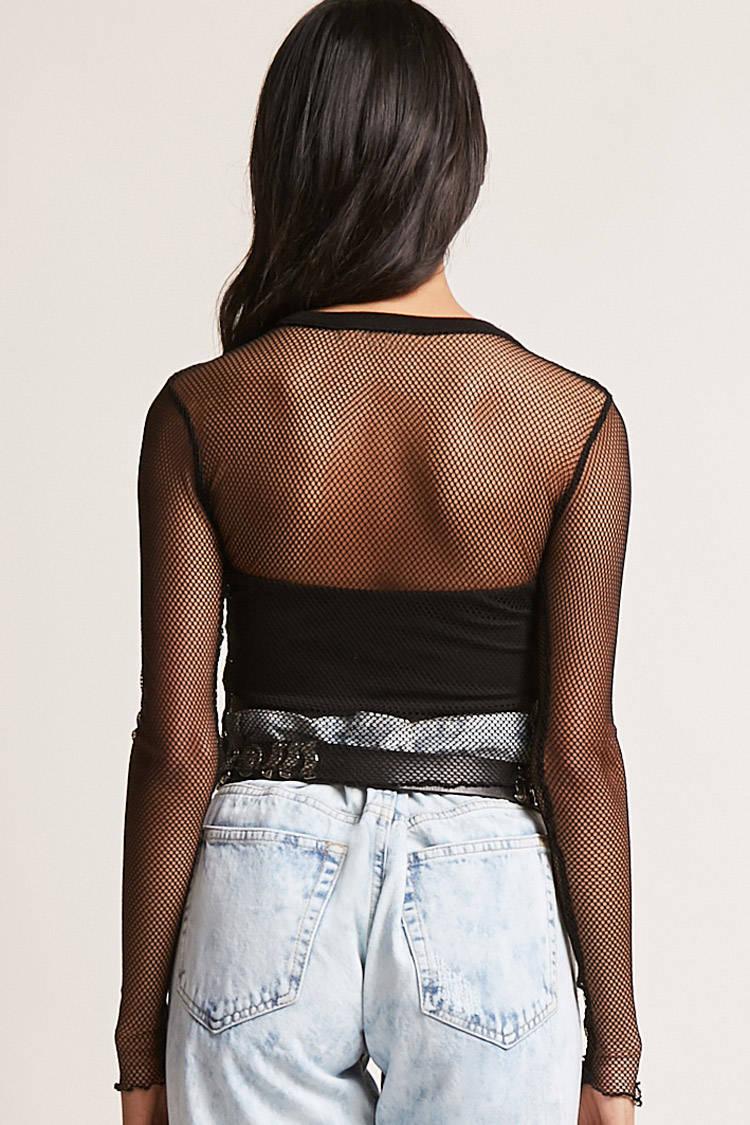 forever 21 fishnet top