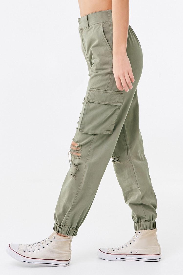 distressed cargo joggers