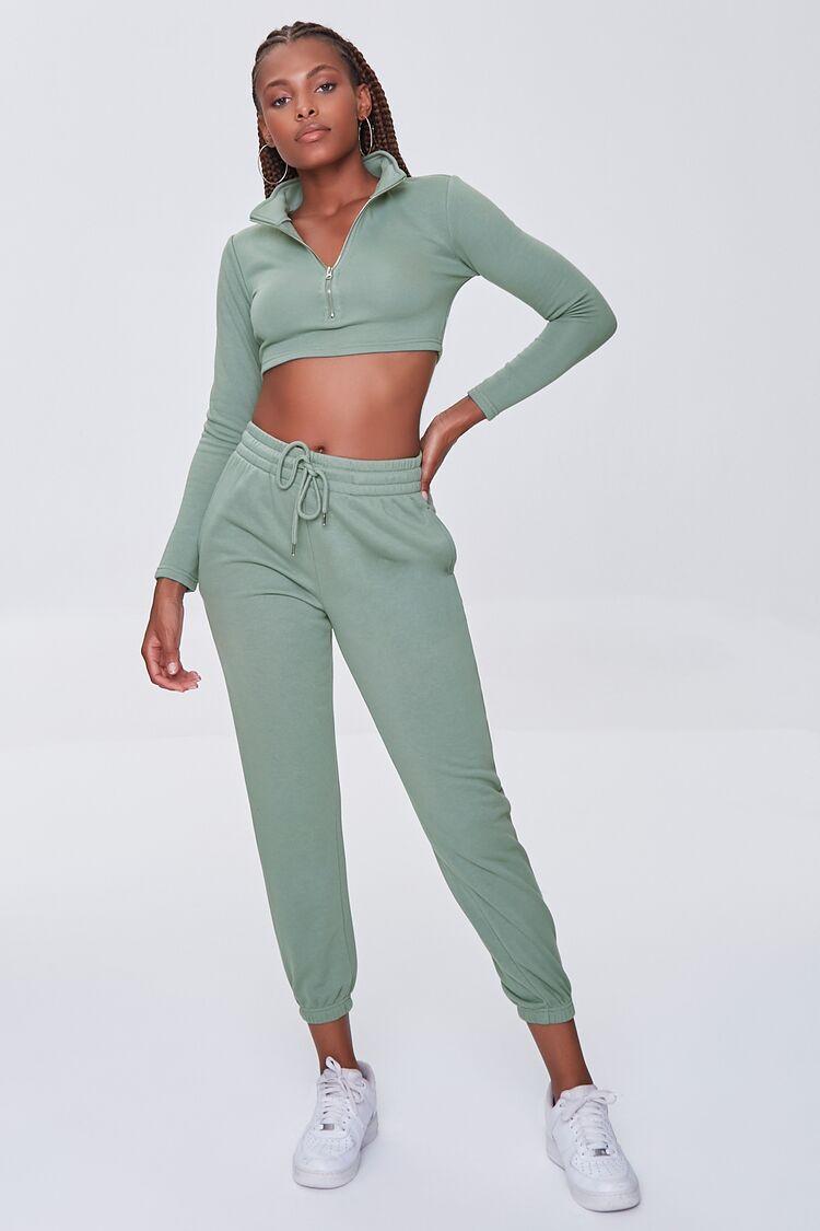 French Terry Crop Top \u0026 Joggers Set 